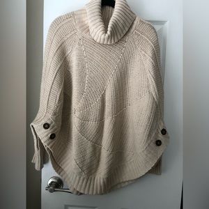 ANTHROPOLOGIE Angel of the North Harvest Moon Poncho Sweater